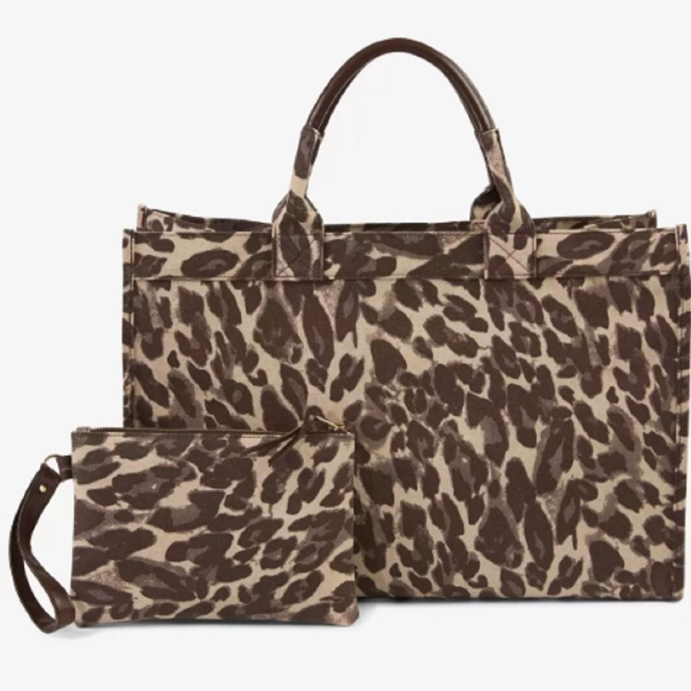 Cheetah Print Two-Piece Tote Bag